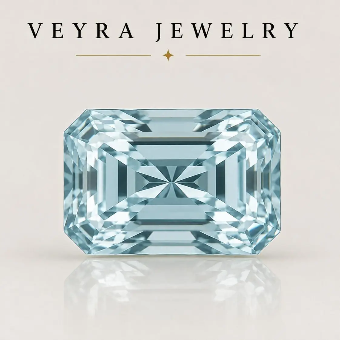 Sea Blue Emerald Cut Lab-Created Moissanite Loose Stone, VVS1 Sparkling Gem with GRA Certificate for DIY Rings & Custom Jewelry