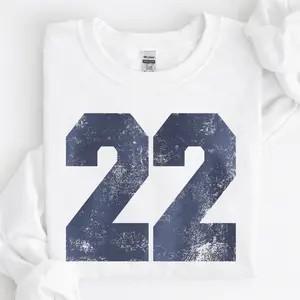 Custom Jersey Number Football Sports Graphic Sweatshirt, Game Day Team Spirit Crewneck, Streetwear Top, Unisex Pullover