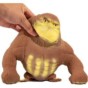 Stress Relief Squeezing Monkey Toy - Soft Gorilla Figure for Kids and Adults - Squishy and Stretchy - HIGH-END TPR Material - Strong and Reliable