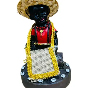 Elegant 6” Inch Eleggua Boy Religious Statues Resin Table Ornament for Home Decor