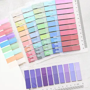 Simple Solid Color Waterproof Sticky Notes, No Residue Removable Book Page Label Stickers, Convenient Organization Tool for Books and Documents