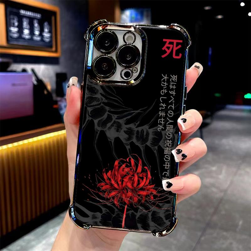 Anime cool Tokyo Ghoul Plating Phone Case For iPhone 17 16 15 14 13 12 11 Air Pro Max Plus Airbag Protective Personalized Casing