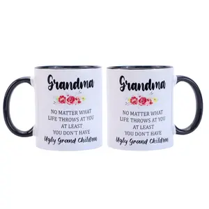 Gifts for Grandma Mothers Day Grandmother Gigi Nana Granny Grammy, Best Grandmother Ever Ceramic Mug, Funny Grandma Birthday Valentines Day Coffee Mug from Grandkids Drinkware Tumbler Reuse Cup