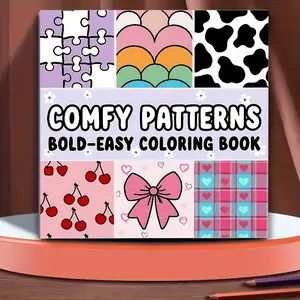 Creative Relaxation Coloring Book 22 Thick Pages Comfortable Pattern Theme Fun Craft Gift for Kids Adults Birthday Party Drawing Pads & Books