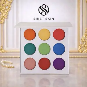 Siret Skin DEFO Eyeshadow Palette - Vibrant 9-Color Makeup Set
