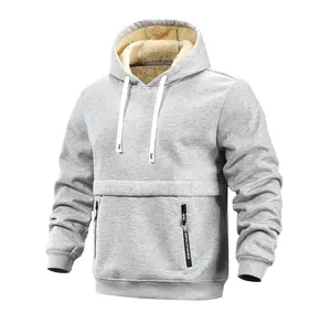 Men’s Heavyweight Hooded Sweatshirt - Winter Warm, Zip Pockets Pullover for Daily Casual & Outdoor Fabric Menswear fall outfits tiktok shop deals streetwear outfits men y2k clothing 2000s outfits fall outfit graphic hoodies vacation outfits
