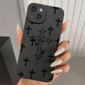 Cross Pattern Full Coverage Anti-Drop Shockproof Protection Tpu Phone Case for iPhone 17 16 15 14 13 12 11 Pro Max XS XR 7 8 Plus