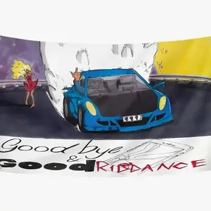 Juic Hip Hop Rapper 3x5 Ft Flag Tapestry Goodbye and Good Riddance for Bedroom Living Room Dorm Wall Decor Metal Smooth durable room Home Art Decoration Design