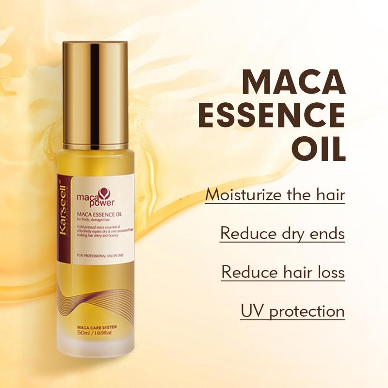 Karseell Collagen Hair Care Deep Moisturizing Mask + Argan Oil Treatment Set for All Hair Types 16.9 fl oz + 1.69 fl oz Haircare Repair Smooth Conditioner Hydrate Hydrating