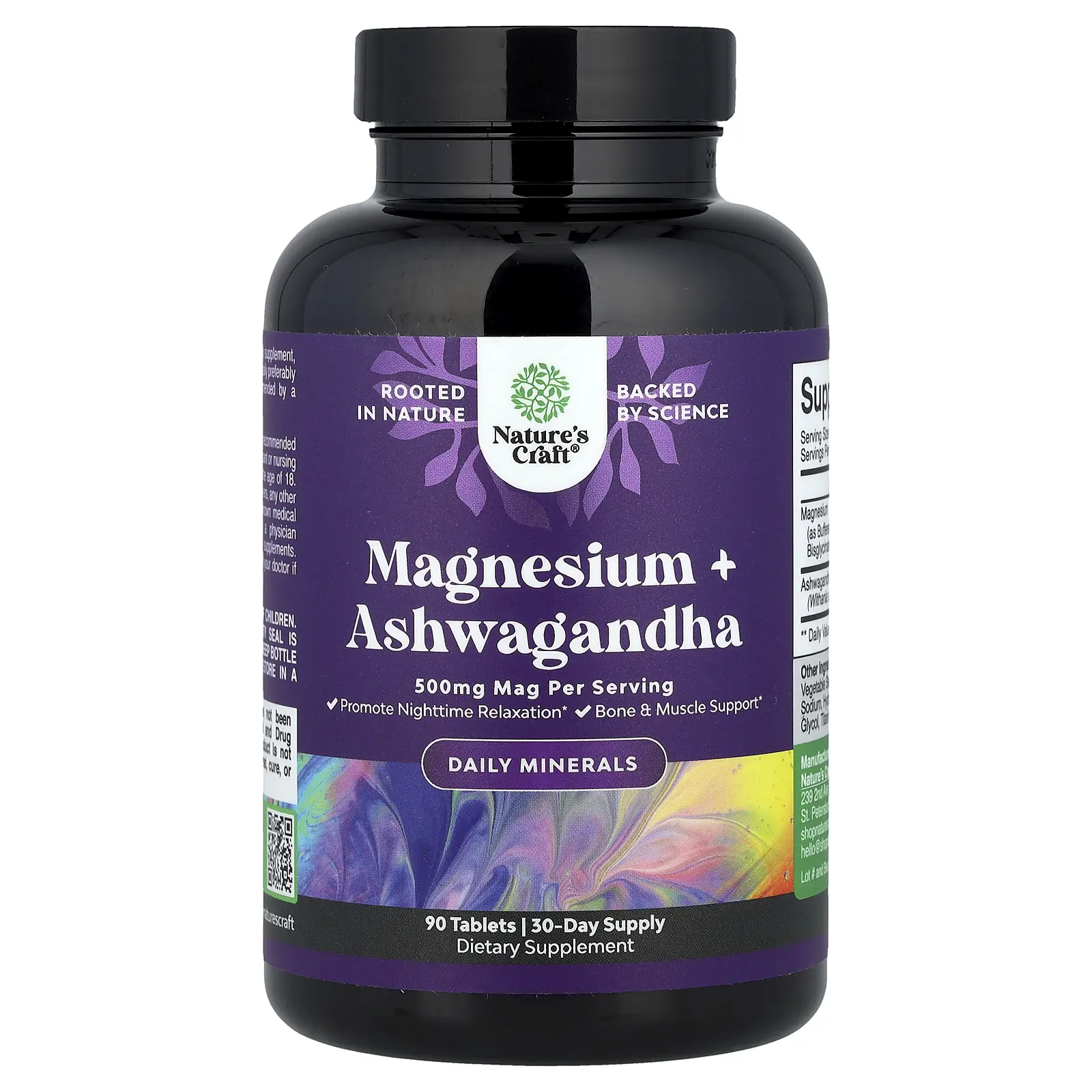 Nature's Craft Magnesium + Ashwagandha, 90 Tablets