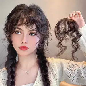 Women's Bangs Wig Clip-In Hairpiece, Curly Synthetic Hair Extension, Easy-To-Wear Natural Look, Perfect for Music Festivals, Synthetic Hairpieces