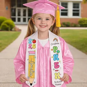 Personalized Preschool Graduation Stole 2026 – Custom Name Kindergarten Graduation Sash – Kids Graduation Outfit – Pre-K Graduation Gift