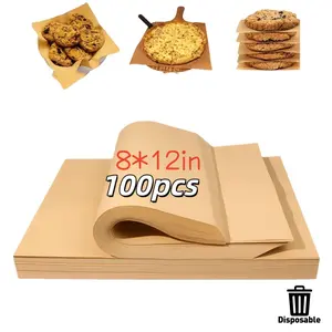 100pcs 20.32x30.48 cm Disposable Baking Paper for Food Packaging, Cookie Baking, and Baking Mats
