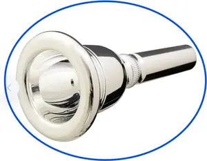 NEW TUBA MOUTHPIECE MADE OF BRASS SILVER PLATTED COLUMBIA NAME SIZE 18 SP, QUALITY SOUND FOR TUBA STUDENTS