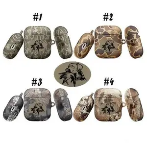 Hunting Dog & Duck Camo AirPods Case | Old School & Bottomland Timber Patterns | Labrador Retriever Logo Shockproof Cover for AirPods 1/2/3/4 & Pro