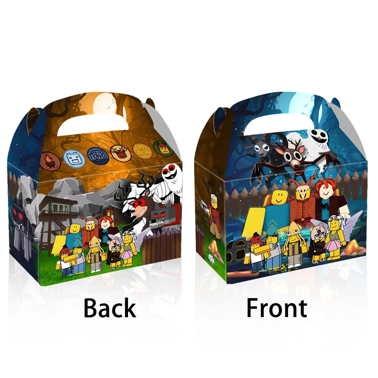 12/24/36pcs Roblox 99 Nights in The Forest Party Theme Birthday Party Decoration Gift Boxes Gift Bag Baby Shower Party Supplies