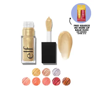 e.l.f. Glow Reviver Lip Oil Glimmer, Hydrating Lip Oil with Glitter Finish 7.6mL