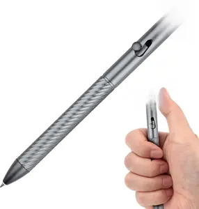 SMOOTHERPRO Fidget Spining Bolt Action Pen Retractable Ballpoint with Decision Maker Compatible Pilot G2 Refill 0.5mm Black Ink EDC for Office School Gift Grey