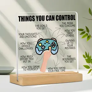 Things You Can Control Desk Decoration, Positive Affirmation Decor for Mental Health Awareness, Therapy Office Sign for Psychologists & Social Workers
