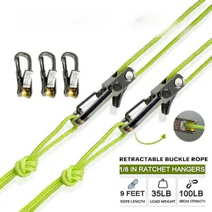 Retractable Buckle Rope-Durable Nylon Rope Adjustable Ropes 2026 New Rope Roller with Accessory Cord - Easy Secure Tie Down for Outdoor,Camping, Marine Rope,and Boating Guy Lines ,Tools Gadgets,Truck Stuff ,Car Essentials