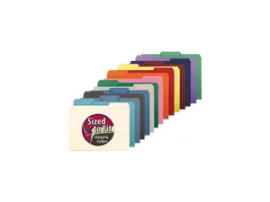 Smead 10235 Interior File Folders, 1/3 Cut Top Tab, Letter, Aqua, 100/Box