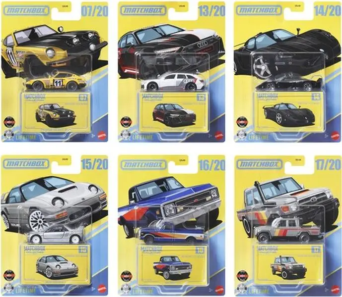 Matchbox Premium 1:64 Collector 8-Piece G Assortment  [COLLECTIBLES] Ships IN OWN Container , Toy Car, Assortment, Model Cars, Collector's Edition, 1968 Chevy C102x