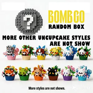 【BOMBGO】Mini Building Block Random box,DIY accessories  Toys,Birthday Gift,Christmas Gift,Educational Building Blocks,Trend Decoration,Cool Gifts,Brick,Family Bonding BlackFriday Christmas