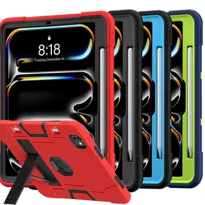 Doemoil Shockproof Case for iPad Pro 11 inch 2024 Heavy Duty Rotating Kickstand For Kids