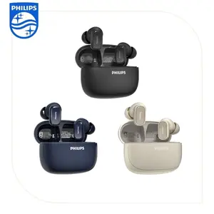 Philips TAT2569 TWS Earbuds, Bluetooth 5.4 Headphones with Dynamic Bass, 24H Playtime & Fast Charge, IPX4 Waterproof Sport, Secure Fit for iPhone/Android/Workout. Ai noise reduction，Budget-friendly AirPods alternatives. One-year warranty, genuine product.