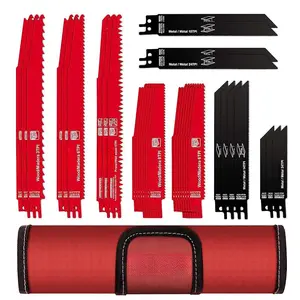 36-Piece Ultimate Reciprocating Saw Blade Set - Premium Saw Blades, Durable Wood & Metal Cutting Blades with Storage Pouch, Long-Lasting Pruning Blades
