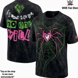 AJ Lee ProSphere Spider Graphic Tee Men Top Shirt Wash 230gsm Cotton – Showcasing Her Iconic Career, Divas Championship Reigns, Rebel Personality, Unpredictable In-Ring Style & Game-Changing Impact on Women’s Wrestling in WWE SI7
