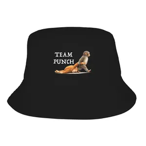 Team Punch Funny Monkey Printed Bucket Hat,funny monkey bucket hat, team punch hat, printed bucket hat, animal bucket hat, meme hat,funny animal hat, meme hat, summer bucket hat, everyday casual hat, friend gift, novelty hat, trendy teen hat