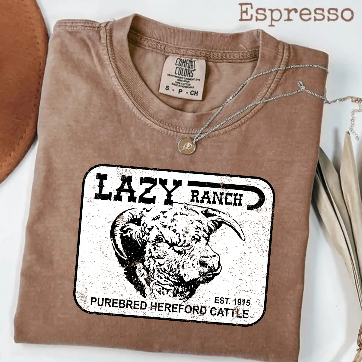 Comfort Colors Hereford Cattle T-Shirt, Lazy Ranch Graphic Tee, Rustic Western Cowboy Shirt, Country Farm Life Gift, Rancher Apparel