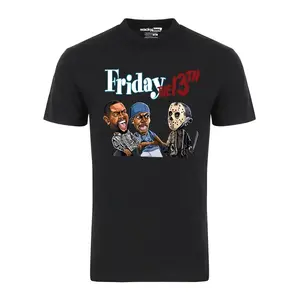 Cotton Women's "Friday The 13th" Funny Parody Print T-Shirt Humorous Horror Casual Short Sleeve Top