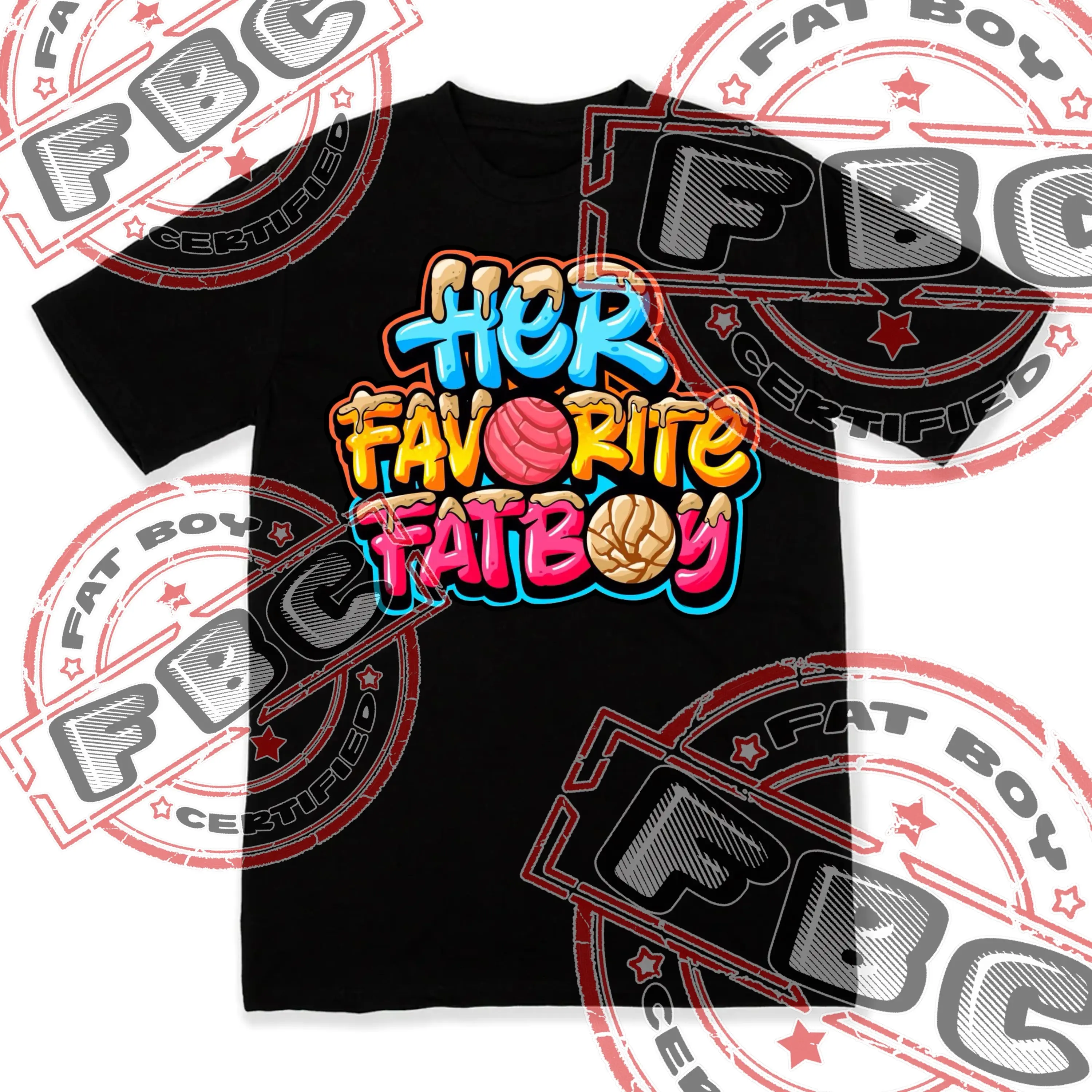 Her Favorite Fatboy Pan Dulce Casual Tee Menswear Top