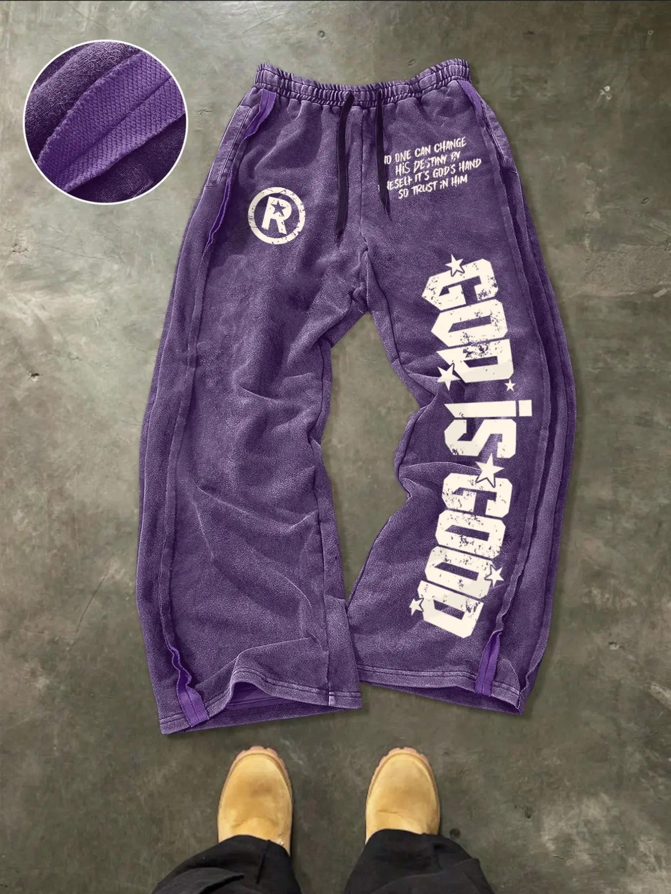 Vintage Washed Wide Leg Sweatpants Men, Casual Streetwear Trousers, Casual Fashion Bottoms, Y2K Streetwear Baggy Pants with Graphic Print, Oversized Casual Lounge Pants, Retro Distressed Drawstring Sweatpants for Street Style, Streetwear Clothing