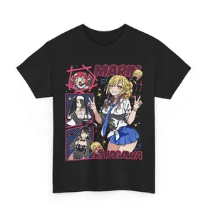 Marin Kitagawa T-shirt, Anime Enthusiast Gift T-shirt, Anime Summer T-shirt, Women Chainsaw Man Manga Graphic,  Streetwear Shortsleeve