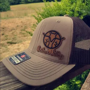 Leather Patch Trucker Hat – Logo Ready Snapback Cap, Adjustable Mesh Back Hat, Business Branding Headwear, Casual Company Hat for Teams, Events & Promotional Use