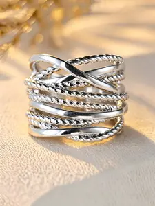 A set of rings made of synthetic white zirconia is fashionable, elegant and simple, suitable for women to wear at travel, wedding and party events, dainty stacking rings, Stackable Rings
