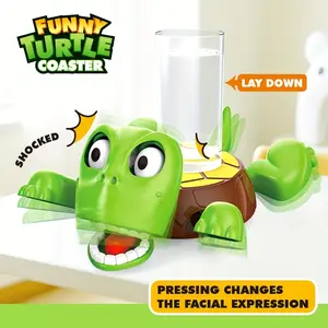 Creative and Funny Turtle Coaster Press-to-Make-Eyes-Pop Ideal for Desktop Ornament and Holiday Gifts Non-Electrical Fun Desk Accessory