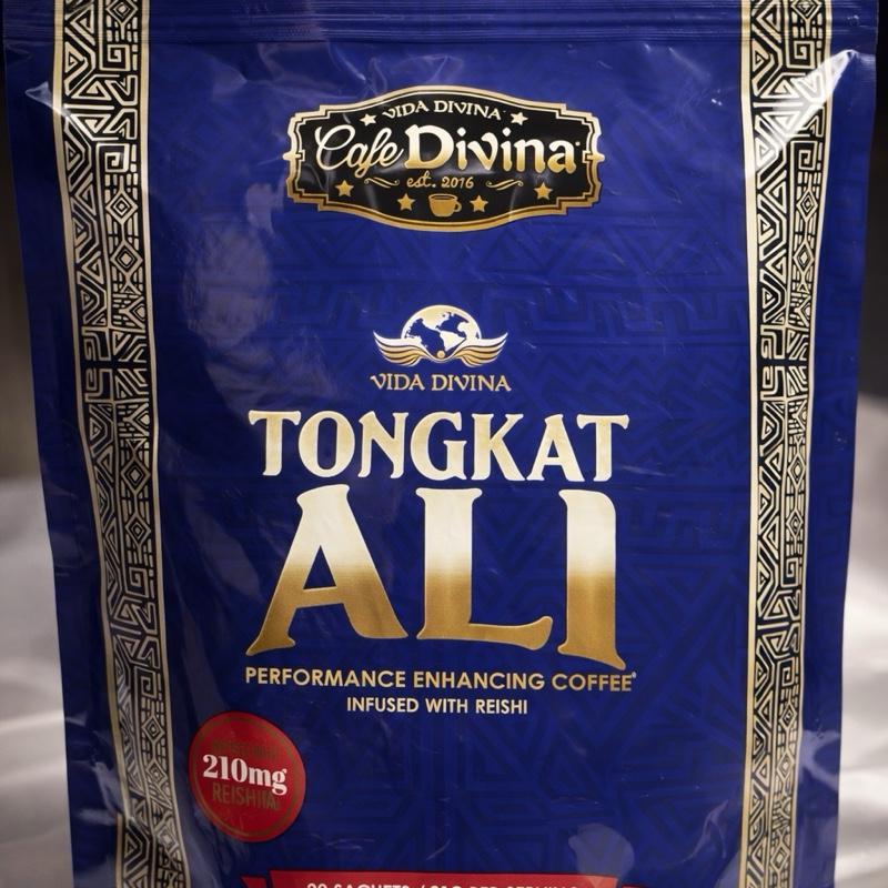 Cafe Divina Tongkat Ali Instant Coffee with Reishi 20 Sachets   210mg Reishi Extract Naturally Flavored Beverage