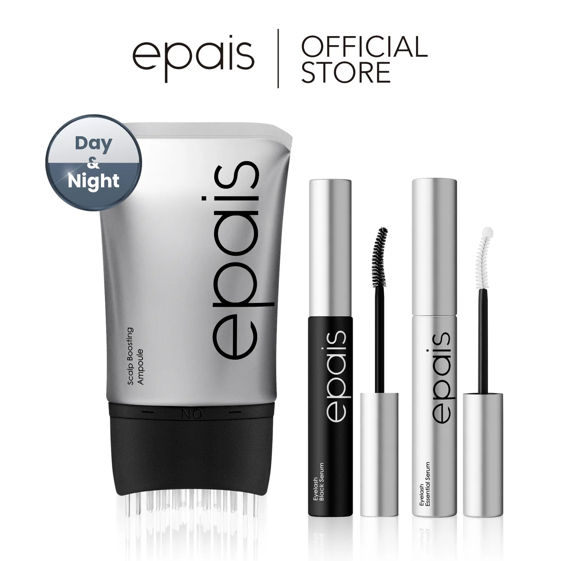 [Epais Official Shop] Day-to-Night Lash & Scalp Care Set, Safe & Gentle Lashes Care, 2-in-1 Lash Growth Enhancer and Tinting Treatment, PDRN Scalp Serum, Anti-Hair Loss with Comb Brush Applicator, Korean Beauty Gift Set