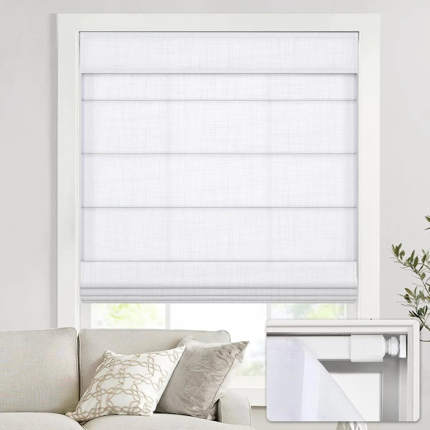 Light Filtering - Linen - White