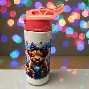Cute Highland Cow Kids Bottle