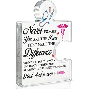 Doctor Appreciation Gifts for Women Men, Gifts for Doctors Retirement Farewell Goodbye Birthday Christmas, Best Doctor Ever Gifts Acrylic Plaque Sign Decor