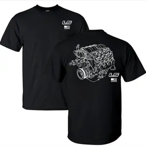 180g[100%cotton]LS Engines Graphic T-Shirt/Hoodie Chevy Racing Shirt Menswear Top Made In USA / Casual Regular Fit