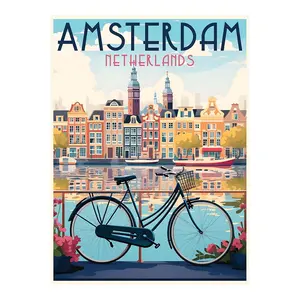 Amsterdam Netherlands Decorative Souvenir Magnet or Decal
