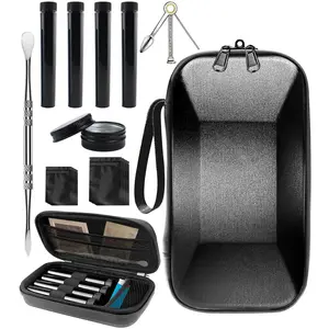 Smell Proof Box All In One  Stylish Case Travel-friendly Discreet Air Tight Containers Waterproof Scentproof Gifts Black
