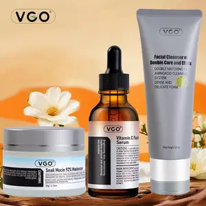 VGO 3-Step Featuring Cleanser, Vitamin C Serum & 92% Snail Mucin Cream