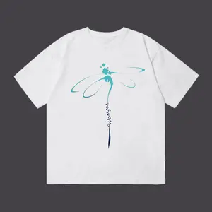 Dragonfly Warrior Gradient Dragonfly Print T-Shirt Base Layer summer  tops women oversized tshirt women's
